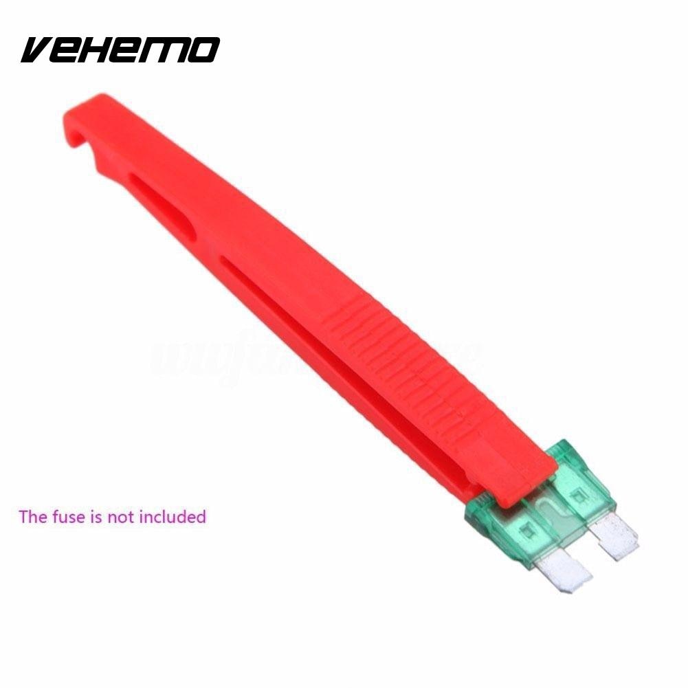 VEHEMO-extractor de fusibles Universal de plástico para coche, herramienta de extracción de Clip rojo, caja de fusibles, herramientas de Seguridad automotriz