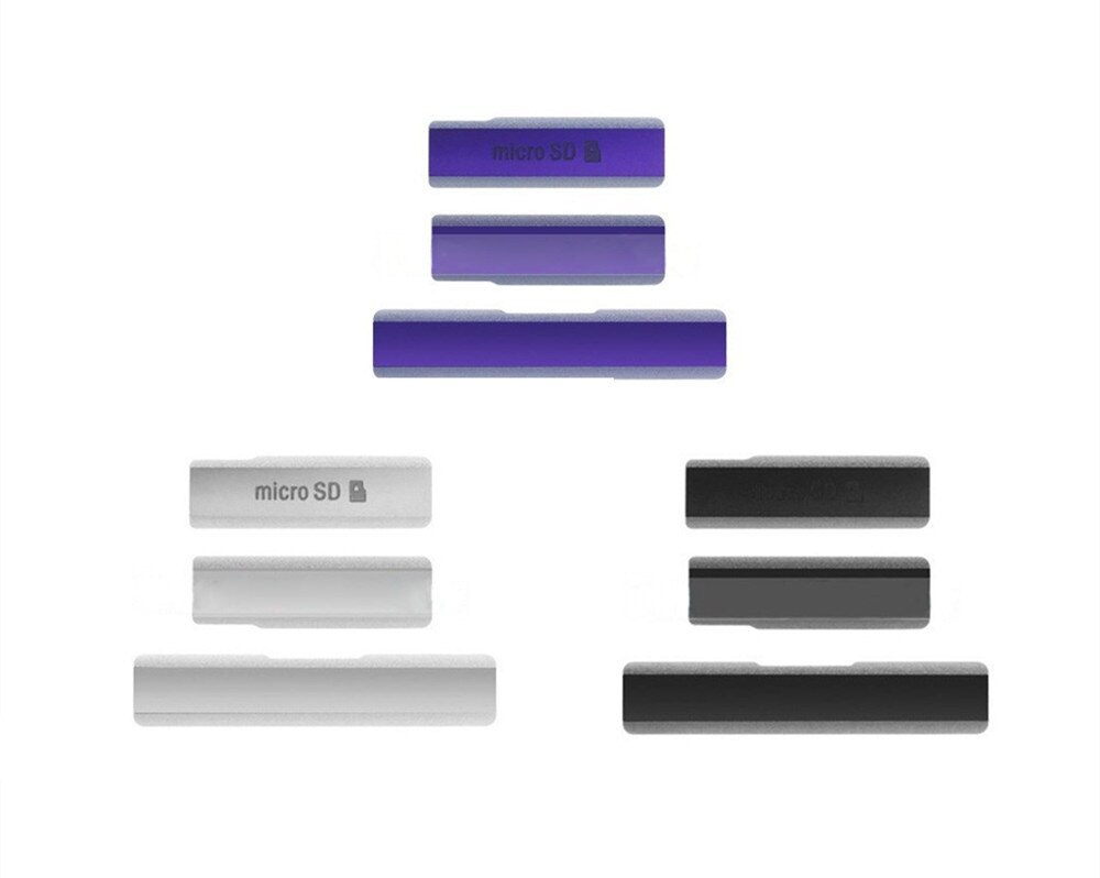 New Micro SD SIM Card Port Slot Cover For Sony Z1 Z3 Compact MINI Z2 L36H USB Charging Port Dust Plug Cover Back Cover