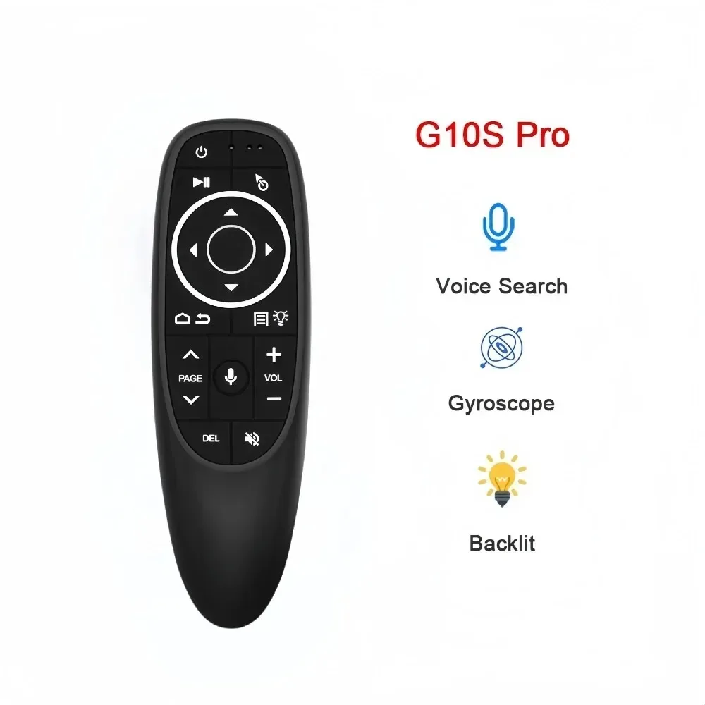 2,4G BT 5,0 Dual Modus Fernbedienung IR Lernen G20S BT PRO Drahtlose Stimme Air Maus Mit Hintergrundbeleuchtung Licht für Android TV Box PC: Lila