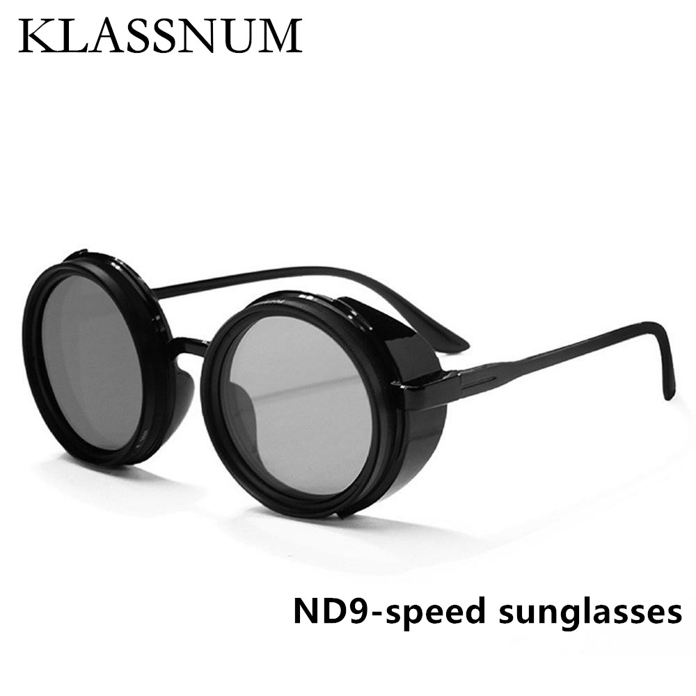 Nuevas gafas de sol ajustables de ND9-speed para hombre, gafas con filtro para pescar al aire libre, protección UV, gafas de sol redondas Vintage, gafas polarizadas