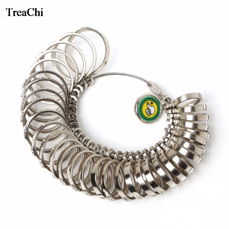 Outil de mesure de bague en métal, outil de bijouterie Standard, taille de bague en argent 1-33, différentes tailles