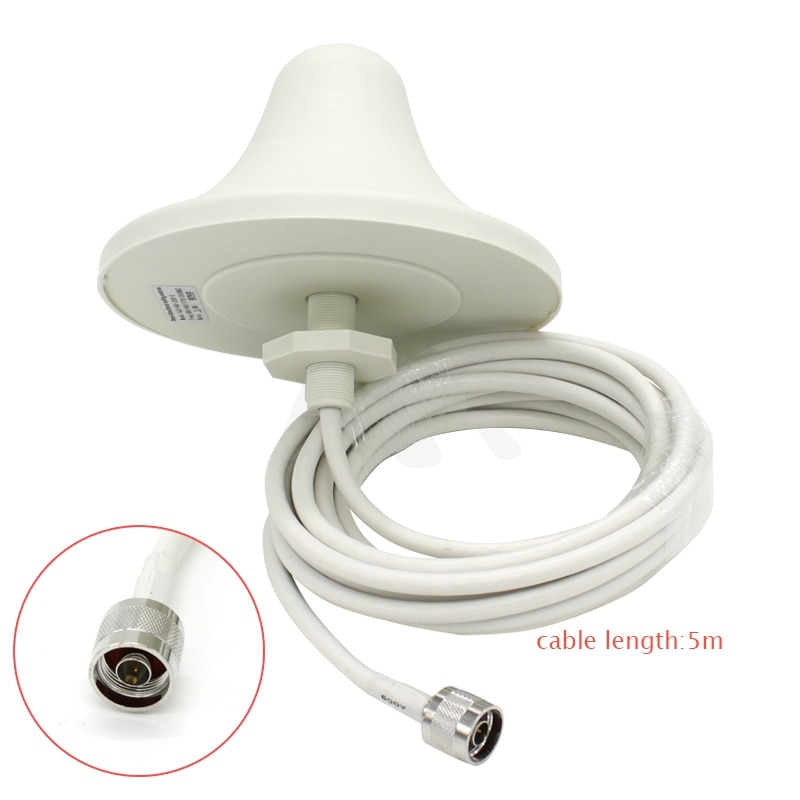 Indoor Ceiling Internal 4G 3G Antenna 800-2500MHz Mobile Repeater Antena 5M cable N male connector For signal booster amplifier