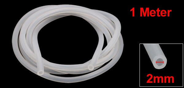 UXCELL High Quantity Transparent Clear Flexible Hose Silicone Rubber Tubing Tube Hose Pipe Homebrew Hose 1M Length: 2mm x 4mm x 1m