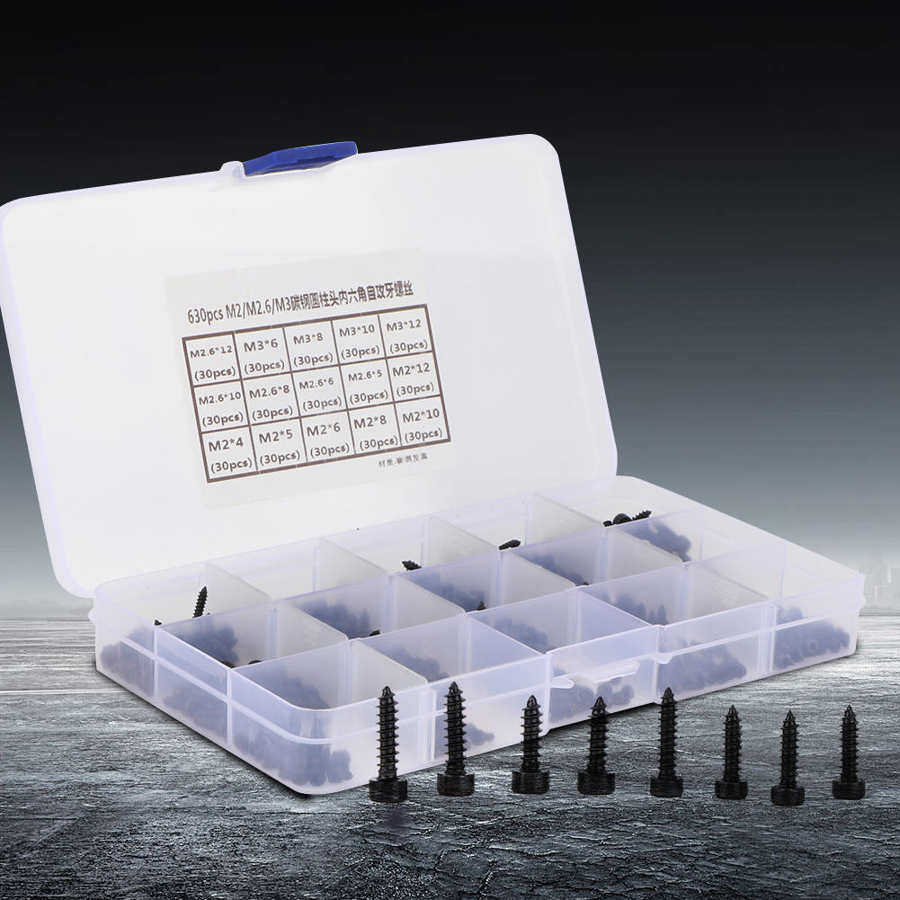 450 Pcs Self Tapping Screw Set Steel Flat Fasteners Self Drilling Screw Set For Electronics Industry Repair