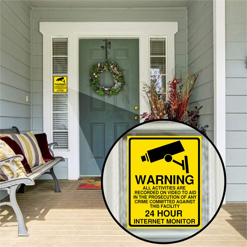thumbnail image 2 of Video Surveillance Camera Warning Sticker – 90x90mm VA3 – Pack Of 1 2 of 5
