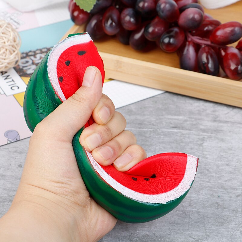 Slow Rebound Simulation Decompression Food Watermelon Cake Squeeze Toy Slow Rising Decompression Toys Funny Children