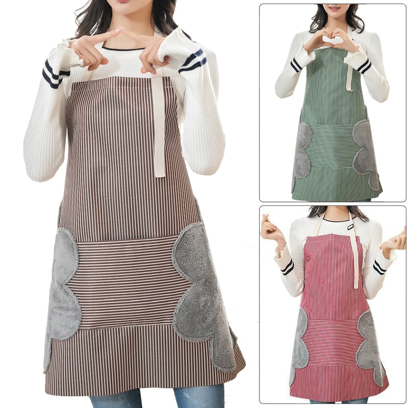 Adjustable Kitchen Apron High-grade Pinafore Waterproof Antifouling Aprons Cooking Baking Restaurant Erasable Hand 8A2256