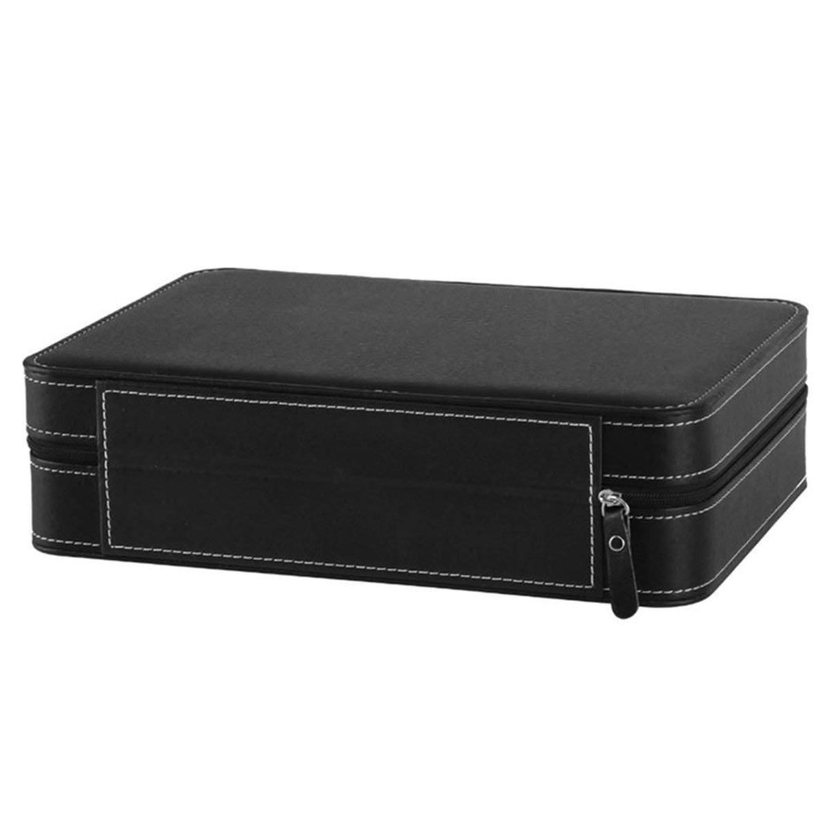 Cofanetto portatile in pelle PU con Organizer per scatola da orologio con cerniera, stile classico, 10 griglie, espositore per bracciale multifunzione