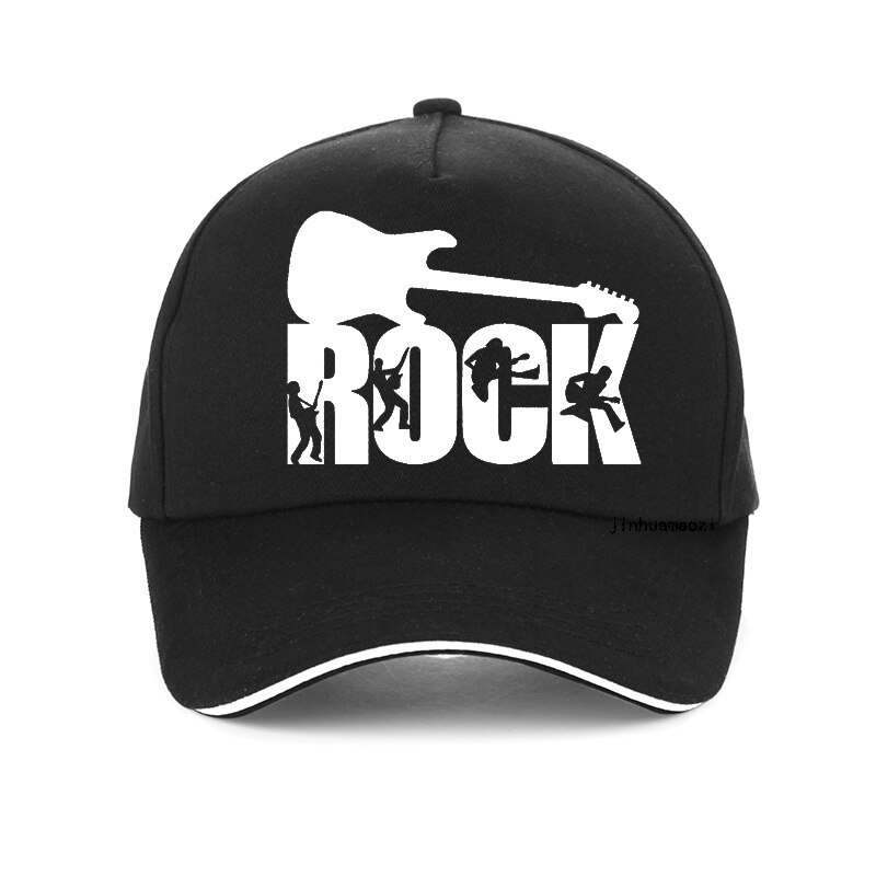 Zomer Rock Baseball Cap Mannen Vrouwen Mode Rock Brief Hoed Voor Mannen 100% Katoen Snapback Hoeden Hip Hop Pet Bone gorras: Black