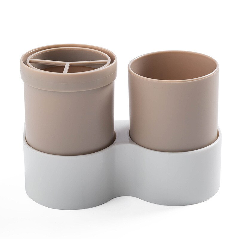Badkamer Accessoires Set Reizen Tandenborstel Beker Set Opbergdoos Tandenborstel Badkamer Set Wassen Benodigdheden Thuis Case Outdoor: coffee