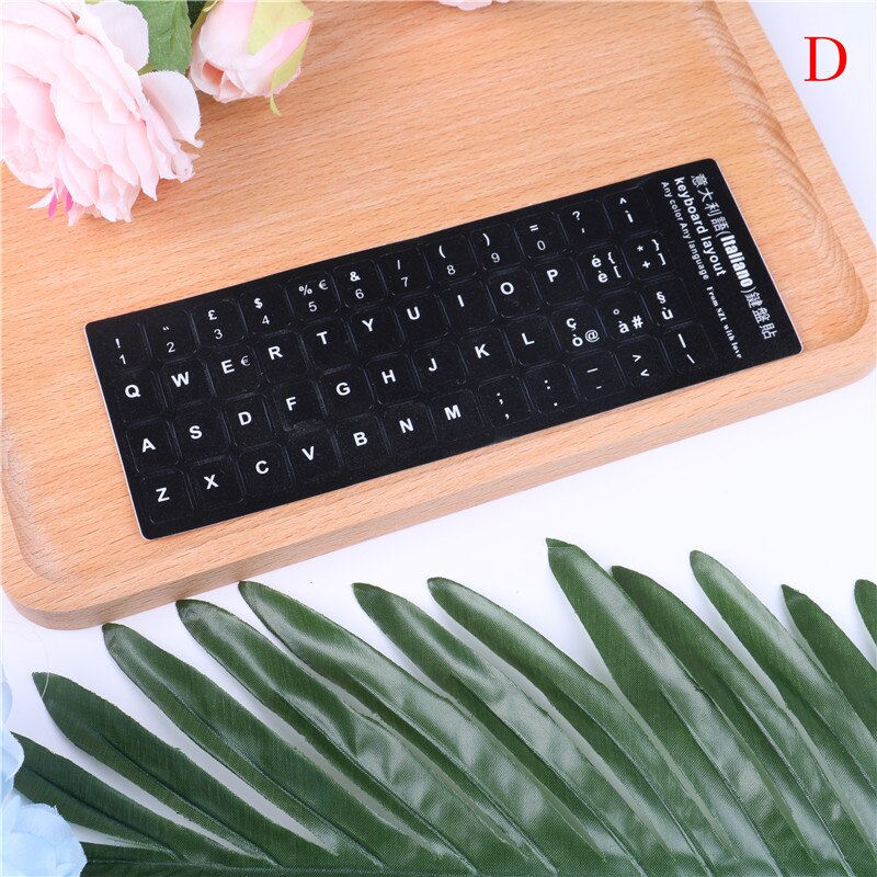 1PC Standard Waterproof 12Styles Language Keyboard Stickers Layout With Button Letters Alphabet For Computer Keyboard Protective: Italian
