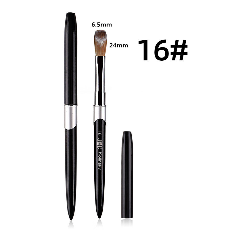 1PC Pędzel do paznokci akrylowych Kolinsky Sable Pędzel do akrylu UV Gel Carving Pen Brush Liquid Powder DIY Nail Drawing: Burgundowy