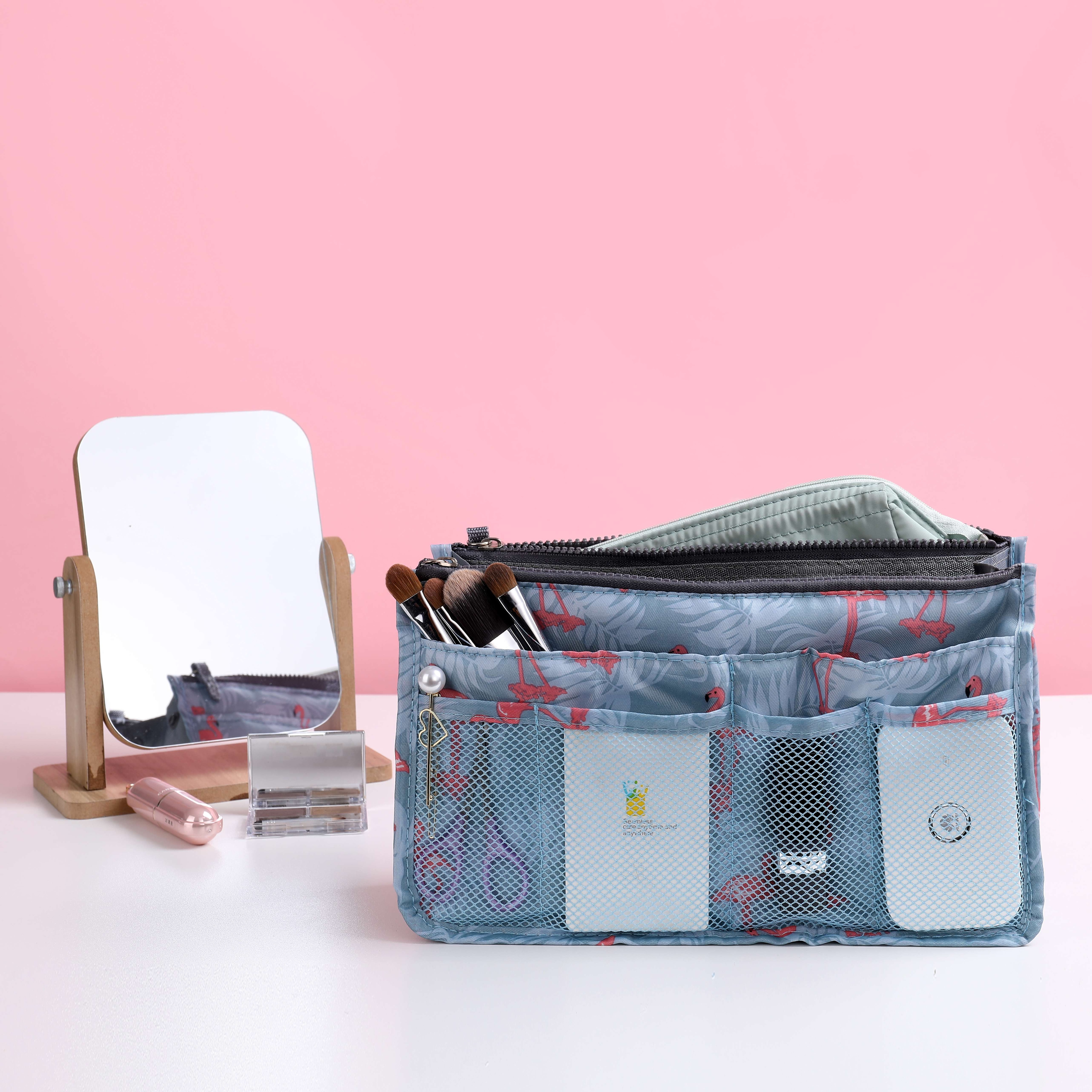 Bolsa de cosméticos para mujer, bolsa de almacenamiento portátil, kit de artículos de aseo, organizador de viaje, bolsa de maquillaje