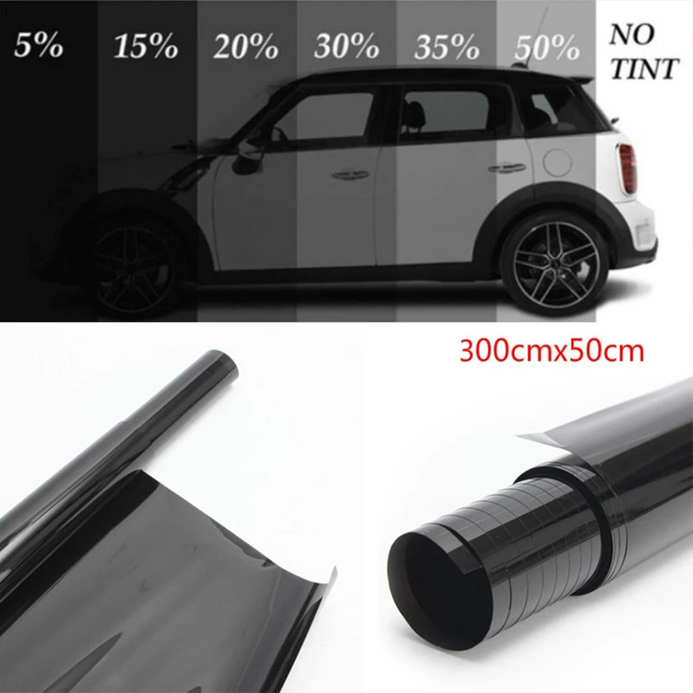 1 Roll 50*300cm 1/5/15/25/35 Percent VLT Window Tint Film Glass Sticker Sun Shade Film for Car UV Protector foils Sticker Films