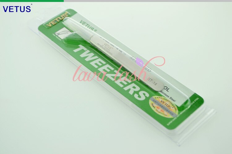Freies Echtes Super Vetus Pinzette ST-14 Nicht-magnetische Edelstahl Präzision für Wimpern Extensions
