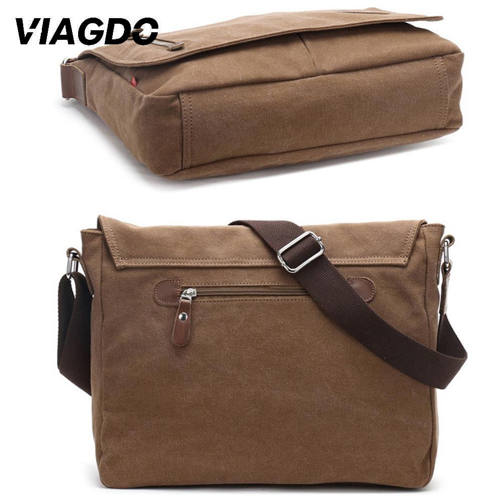 14 Inch Retro Casual Messenger Tassen Voor Mannen Schoudertas Canvas Crossbody Pack Kantoor Reistas Mannen tassen
