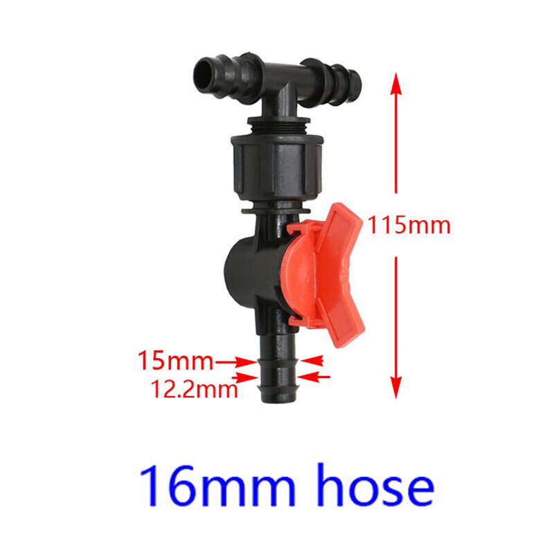T-tyyppi 1/2 &quot; 3/4 &quot; puutarhaletku tee vedenjakaja hanaliitin 3- -tie pe putkiliitos puutarha tippakasteluliittimet 1 kpl: 16mm letkua