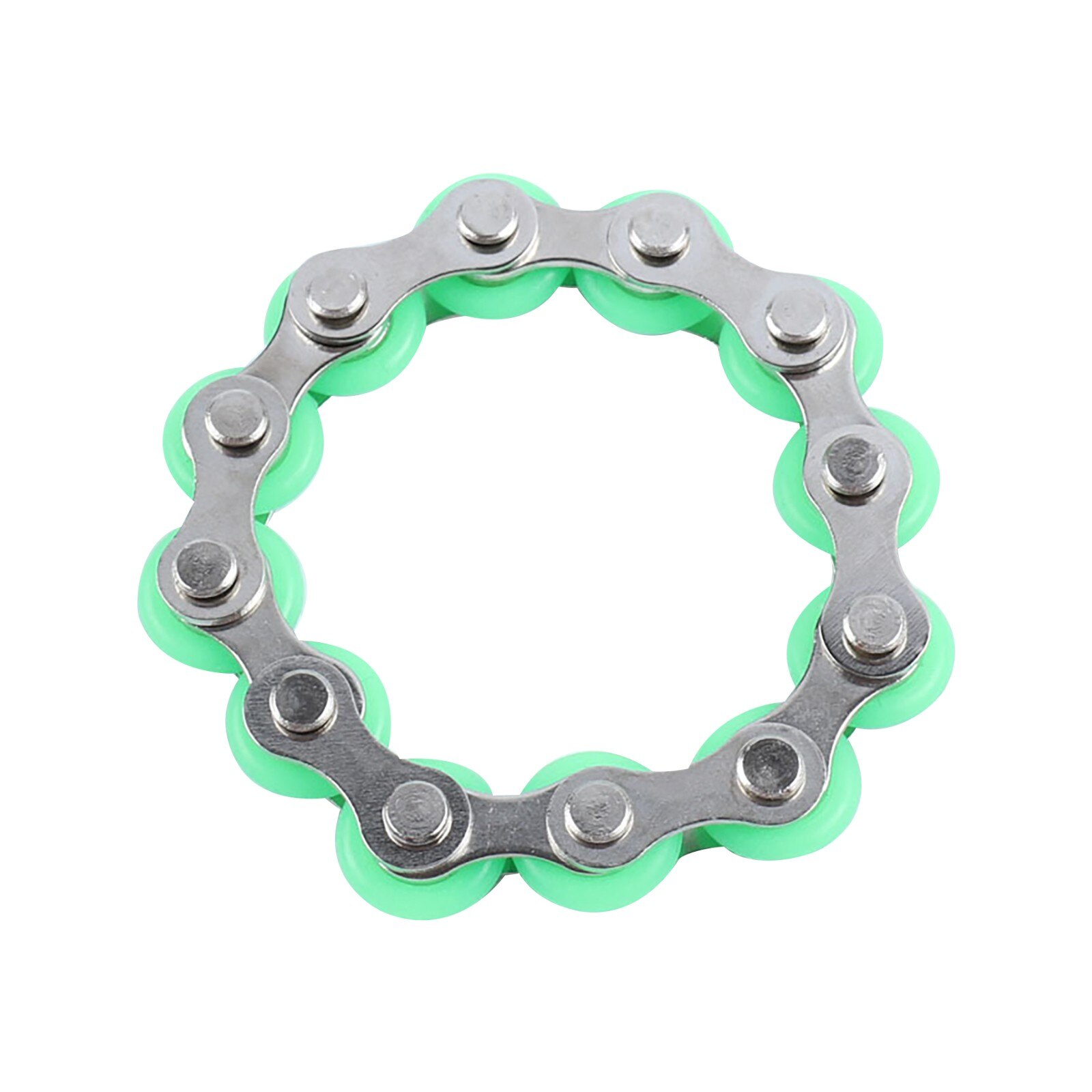 Fietsketting Stress Relief Speelgoed Autisme Stress En Angst Relief Speelgoed Kids Adult Roestvrij Sleutelhanger Keten Decompressie Speelgoed: Green 