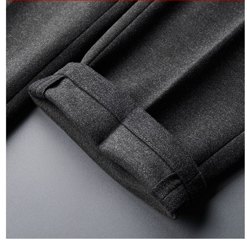 Pantalones de vestir de lana para hombre, traje informal ajustado para boda, oficina, Social, S-3XL Classique, otoño