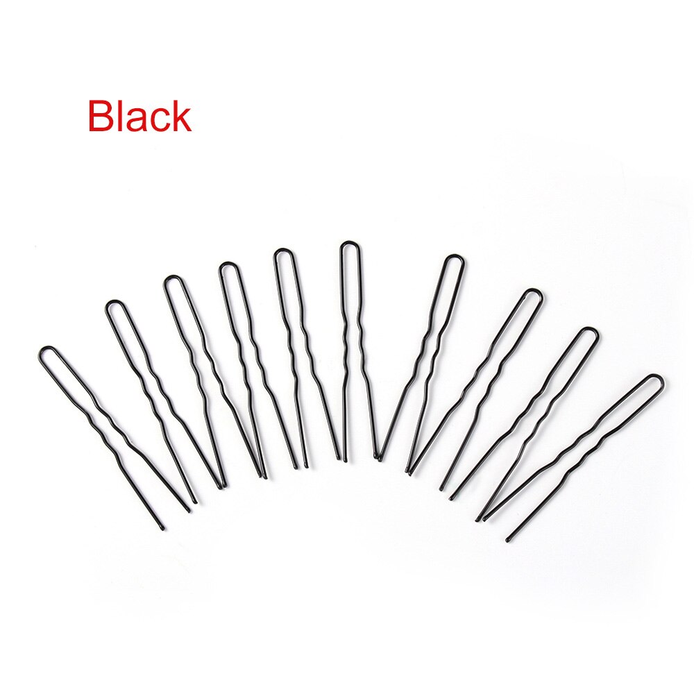 20Pcs /Bag 5/6/7cm U Shaped Alloy Hairpins Waved Hair Clips Simple Metal Bobby Pins Barrettes Bridal Hairstyle Tools Accessories: pink