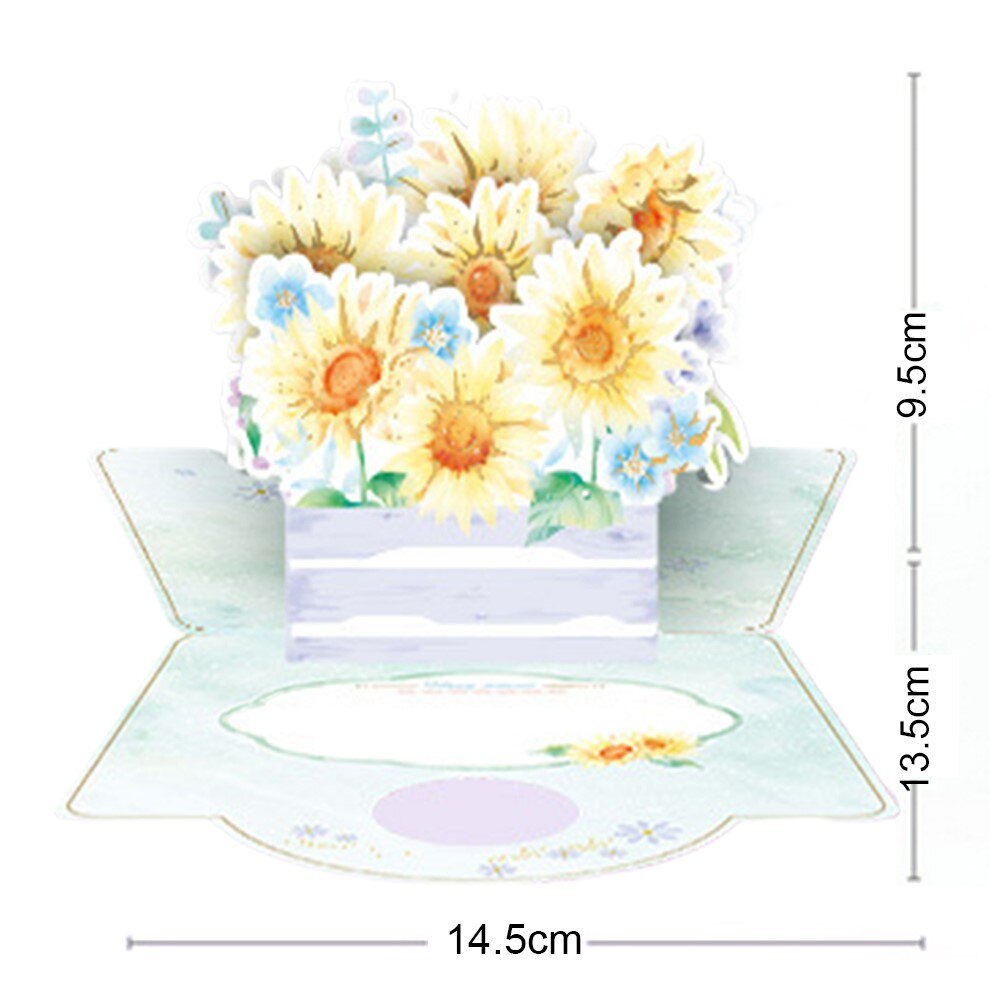 Tarjeta de felicitación de 3D DIY de bendición Popular de vacaciones enviar buenos deseos para la madre maestro de los ancianos: Sunflower Xiangri