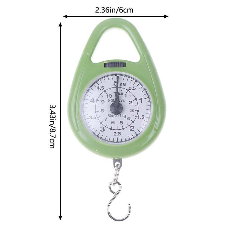 Mini puntatori Gancio sospeso digitale Bilancia a molla Bilancia portatile per bagagli da viaggio Bilancia da pesca Bilancia per alimenti con capacità di 5 kg