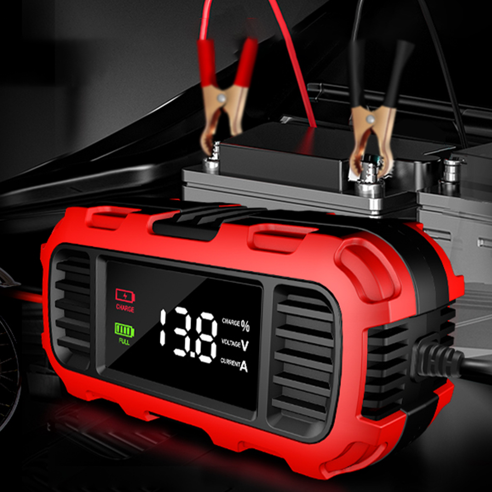 Auto Motorrad Batterie Ladegerät Digital Display 12V 2A Batterie Ladegerät Batterie Erhaltungsladegerät Betreuer für Auto Lkw Batterie