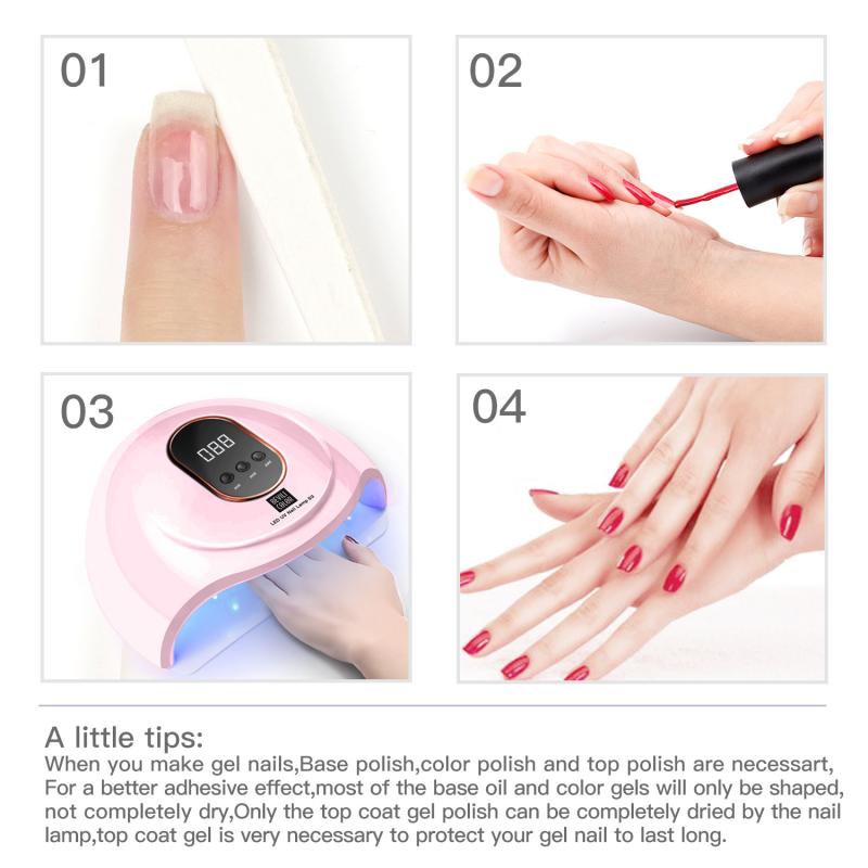 54W lámpara de uñas LED UV LED para manicura secador de uñas de Gel de uñas esmalte lámpara 30s/60s/90s Auto Sensor de herramienta de la manicura
