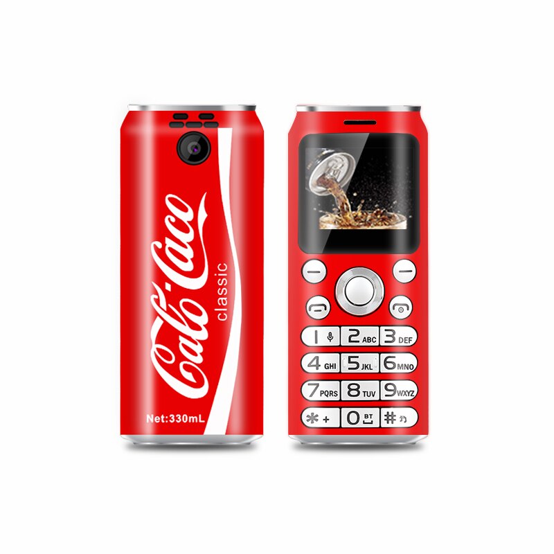 Mini mobiele telefoon kleine mobiele telefoons dual sim  mp3 bluetooth dialer studententelefoon kinderspeelgoed: Ru-toets voeg 8g sd toe / Rood