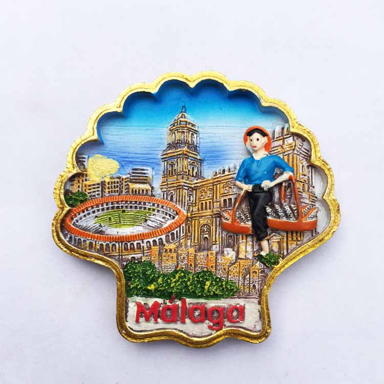 Imán de nevera SouvenirPicasso, ciudad natal de Malaga, España, turismo, decoración del hogar, accesorios, imanes de resina 3d, artesanía de viaje de campo