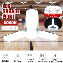 Superljus industriell belysning 150w e27 led fläkt garage ljus 80w 360 grader deformerbar led verkstad hög vik industriell lampa