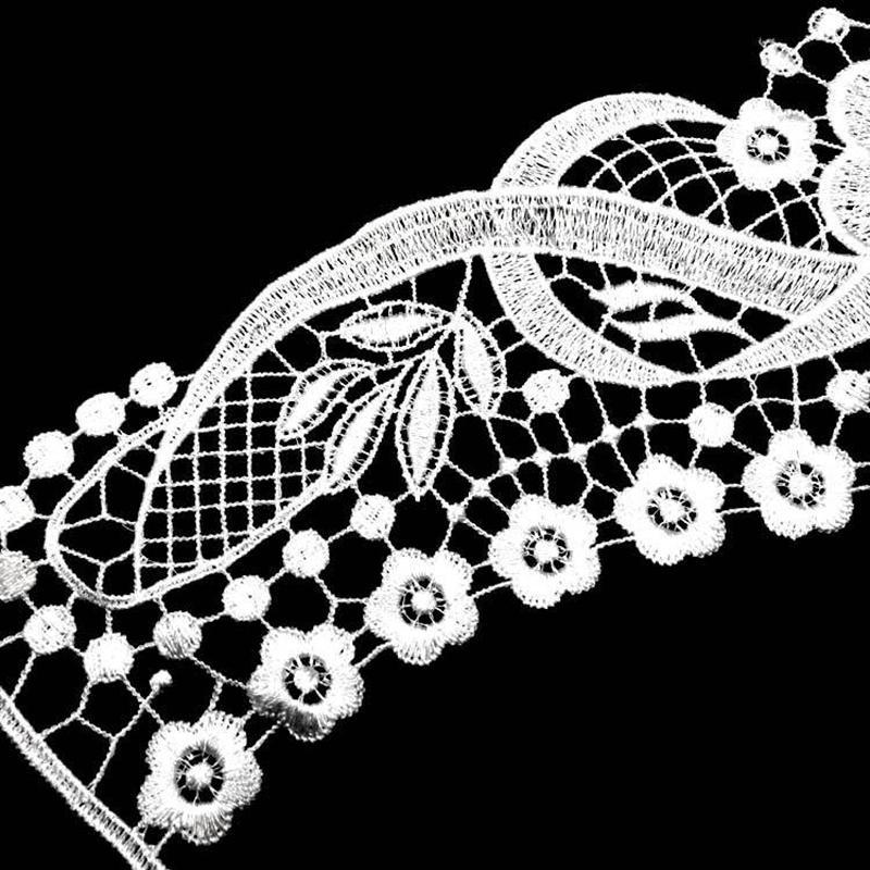 Blomsterblad broderi krave venise blonder blomster halsudskæring krave applikation trim og blonder stof sy forsyninger