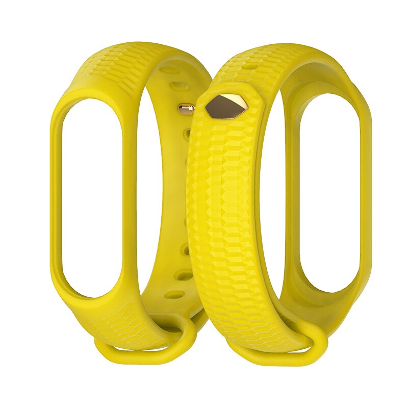 Mi Band 4 Strap Wrist Bracelet for Xiaomi Mi Band 3/4 Silicone Wristbands Correa Miband 3 Accessories: Yellow