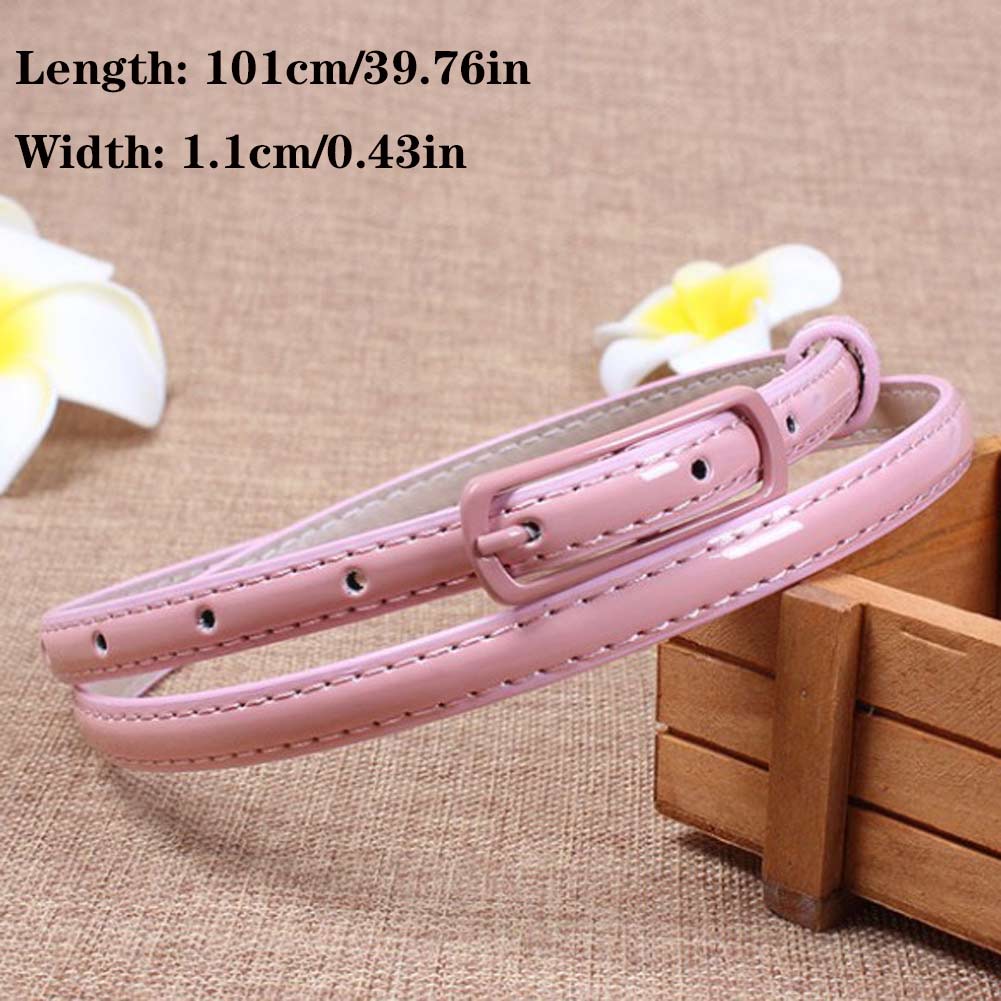 Vrouwen Candy Kleur Taille Riem Dunne Riem Broek Jean Riem Lichtmetalen Pin Buckle Broeksbanden Pu Leer Verstelbare Riemen Voor jurk: 8