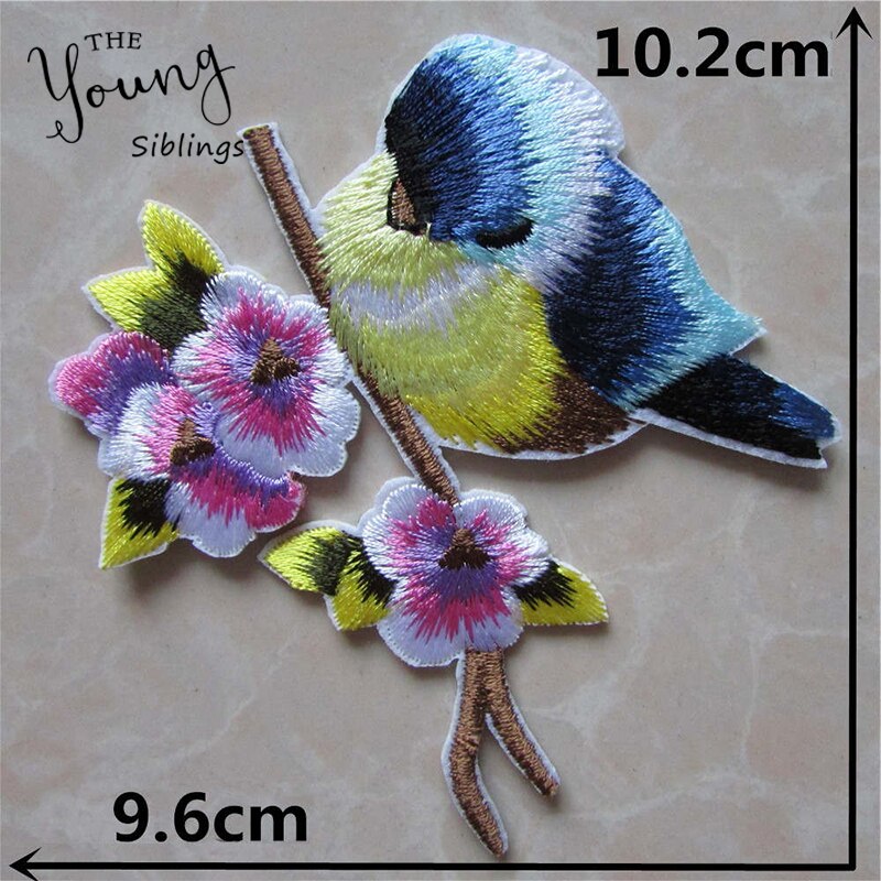 Jaar stijl vogel smeltlijm applicatie borduurwerk patch diy patches strepen  c2169-c2258