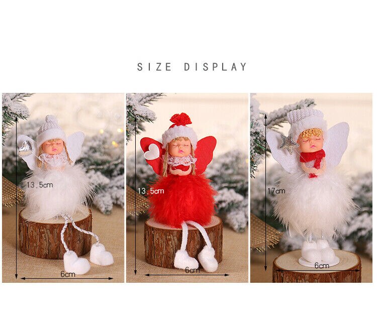 Nieuwste kerstboom engel pop decoratie kerstboom engel hanger pop kerstman ornament thuis tafel kerstboom decoratie