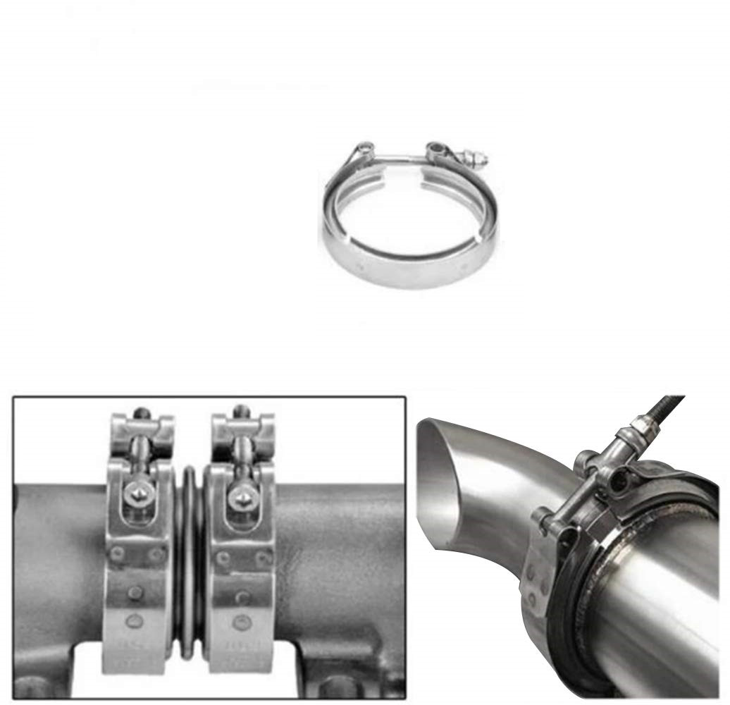 Boltza® Morsetto A Fascia A V Flange Complete In Acciaio Inossidabile Extra Turbo Tubo (3,0" Pollici (76mm - Foto 7