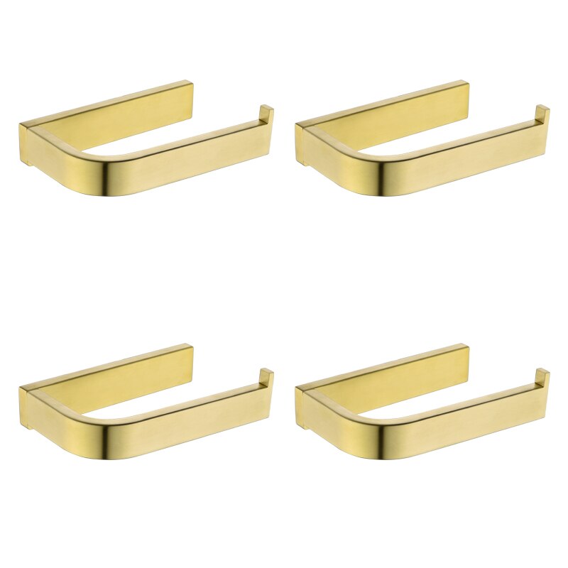 Geborsteld Goud Toiletrolhouder Wall Mounted Roll Papier Rack voor Keuken Badkamer Accessoires