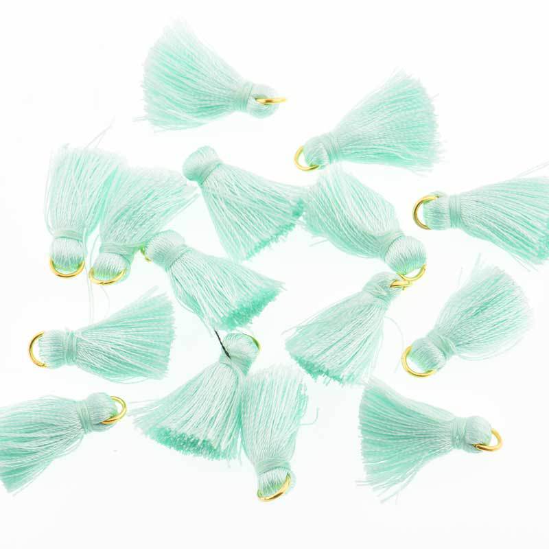 30PCS Mini Polyester Silk Tassel DIY Boho Jewelry Making Supplies Bracelet Necklace Finding Fringe Trim Pendants Small Tassels: 11