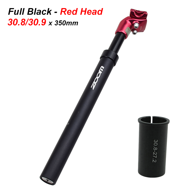 ZOOM Mtb Suspension Telescopic Seatpost Adjustable Seat Post Bike Saddle Rod Aluminum 27.2 Tube tija sillin carbono canote: 30.8x350mm Red