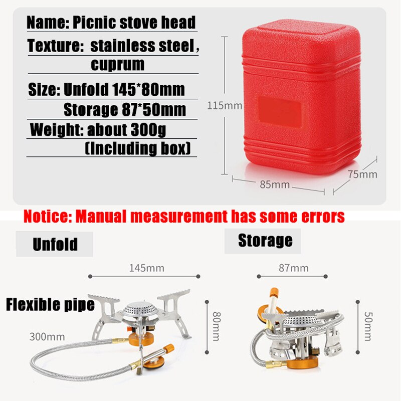 Outdoor Gas Stove Camping Gas burner Folding Electronic Stove hiking Portable Foldable Split Stoves 3000W