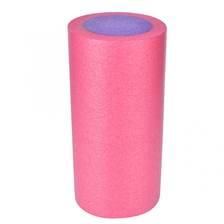 Yoga kolonne fitness pilates yoga foam roller blok epe yoga foam roller muskel aflaste massage kolonne balance udstyr 30 x 15cm: Lyserød