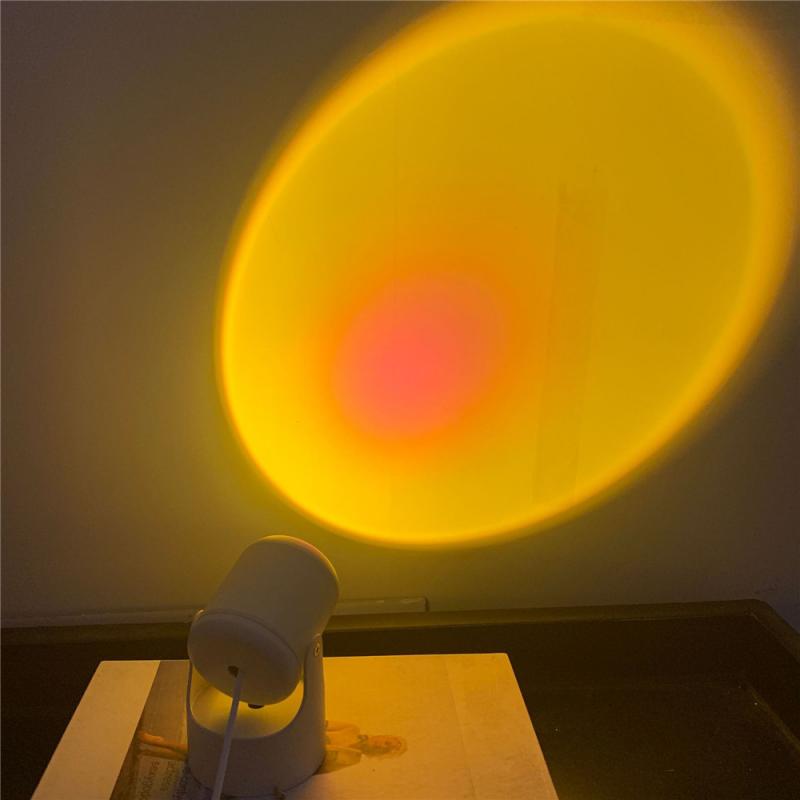 Sunset Projector LED Night Light Rainbow Projection Atmosphere Lamp for Bedroom Background Wall Decoration: 04