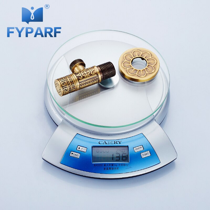 Fyparf vandhane reservedele 1/2 "  x 1/2 " antik messing vinkelstopventil afspærringsvand trekant ventil til vandhane og toilet