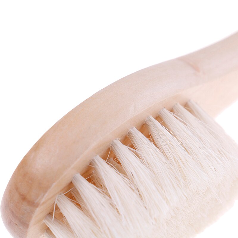 Juego de Peine y cepillo de pelo de cabra para bebé, cómodo y ecológico, para recién nacidos y niños pequeños