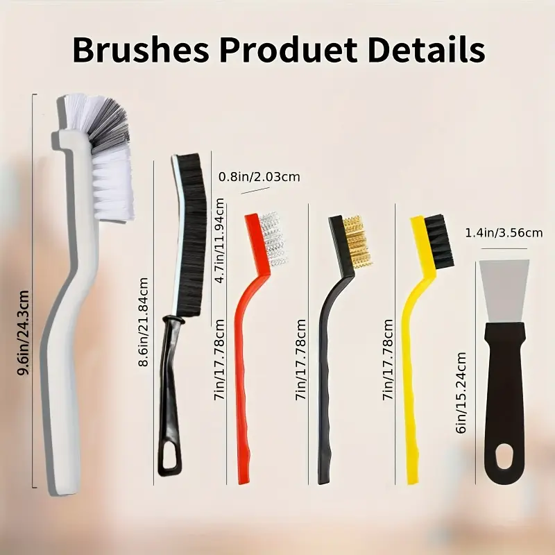 Kitchen cleaning tool set, gap cleaning brush, multifunctional small corner groove window track bathroom kitchen tool brush