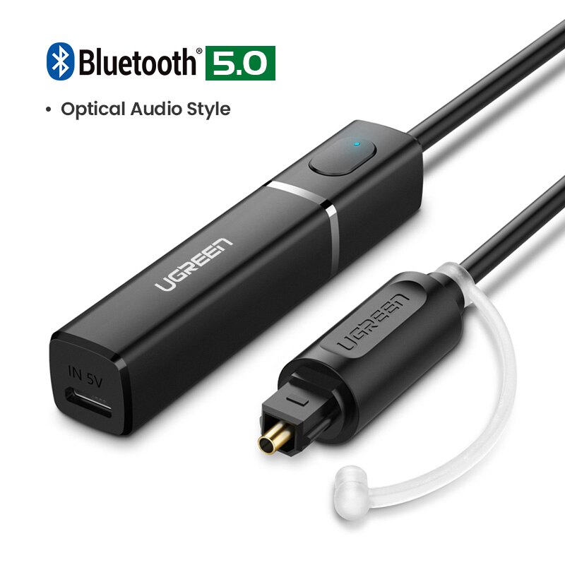 Ugreen bluetooth sender 5.0 til tv pc  ps4 aptx ll spdif toslink digital optisk lyd musik trådløs bluetooth 5.0 adapter: Optisk lydport