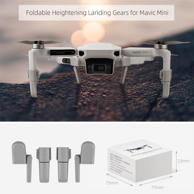 1 Set Opvouwbare Extended Landingsgestel Ondersteuning Beschermer Extensions Voor Dji Mavic Mini Drone Accessoires