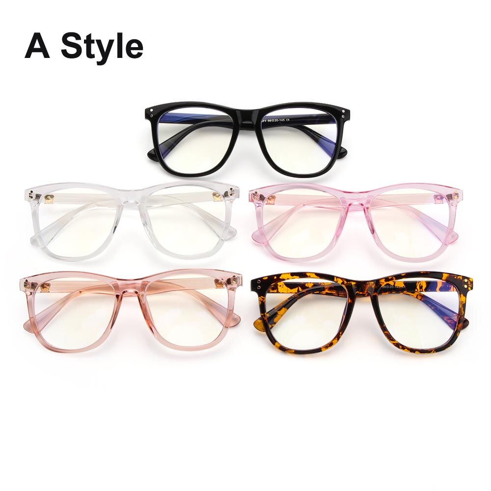 Transparent Computer Glasses Frame Women Men Anti Blue Light Round Eyewear Blocking Glasses Optical Spectacle Eyeglass