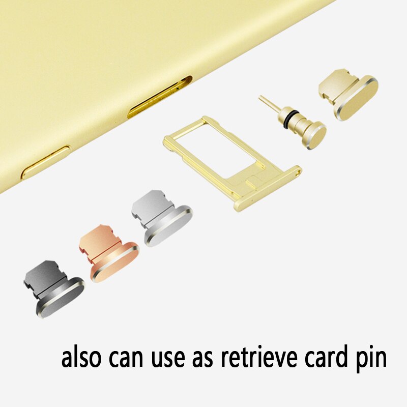 Metal Micro USB Charging Port + Earphone Port Dust Plug Android Mobile Phone 3.5mm J Headset Stopper Retrieve Card Pin